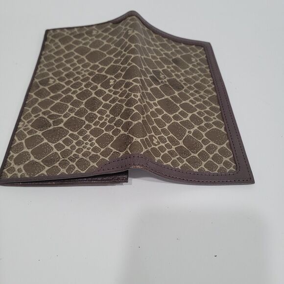 NINA RICCI Vintage Leather Bifold Long Wallet Designer Leopard Brown - Picture 8 of 10